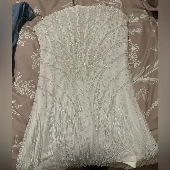 Luxe White Wedding Dress - Picture 2 of 3